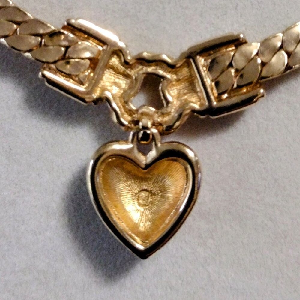 Swarovski Gold Heart Necklace - Picture 6 of 9